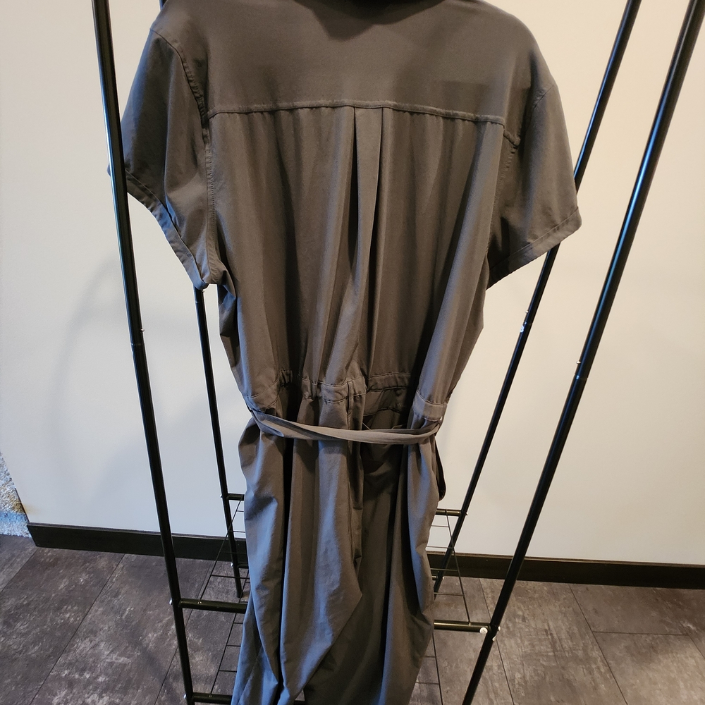 🌺 Eddie Bauer Dark Gray Belted Jumpsuit – Size 2XL Plus - Picture 8 of 10